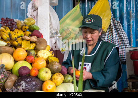 Central Market in Cusco, Peru Stockfoto