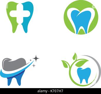 Zahnmedizinische logo Template Vector Illustration Icon Design Stock Vektor