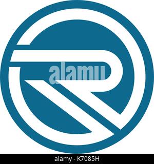 R Schreiben Logo Template Vector Illustration Design Stock Vektor