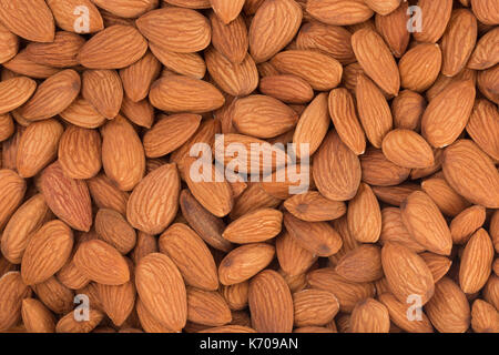 Geschälte Mandeln Closeup. Für Vegetarier. Stockfoto