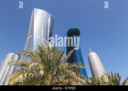 Die Skyline von Doha, Katar Stockfoto