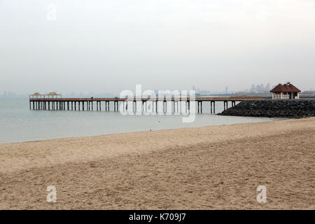 Hölzerne Seebrücke, Kuwait Stockfoto