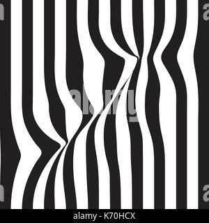 Gestreifte abstrakt Hintergrund. Schwarz und Weiß Zebra drucken. Die nahtlose Vektor Illustration.eps 10. Stock Vektor