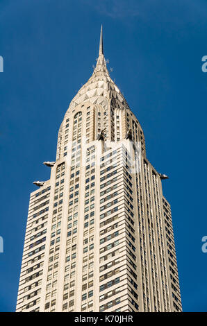 New York, USA - Juni 7, 2014: Oben auf das Chrysler Building in Manhattan, New York City, USA. Stockfoto