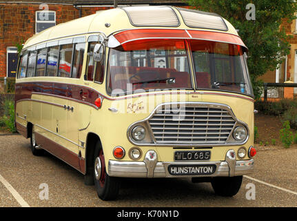 Jahrgang Trainer, gebaut 1959, Trainer, spratt's Trainer, Bus, Busse, Reisen, Transport, Wreningham, Norfolk, England, Großbritannien Stockfoto