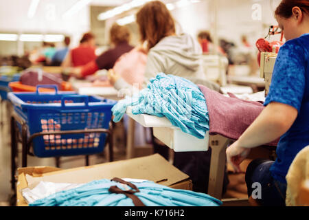 Stoff- und Textilindustrie Stockfoto