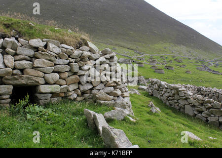 Cleits auf St. Kilda Dorf auf der Insel hirta Schottland Stockfoto