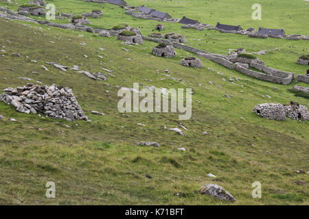 Cleits auf St. Kilda Dorf auf der Insel hirta Schottland Stockfoto