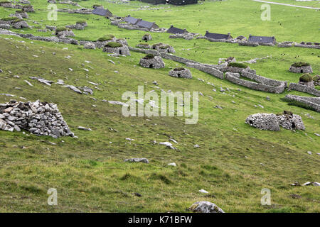Cleits auf St. Kilda Dorf auf der Insel hirta Schottland Stockfoto