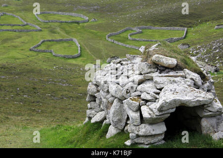 Cleits auf St. Kilda Dorf auf der Insel hirta Schottland Stockfoto