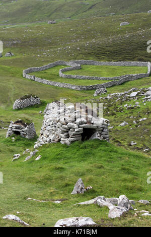 Cleits auf St. Kilda Dorf auf der Insel hirta Schottland Stockfoto