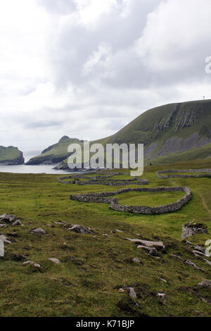 St Kilda Dorf auf der Insel hirta Schottland Stockfoto