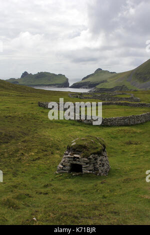 Cleits auf St. Kilda Dorf auf der Insel hirta Schottland Stockfoto