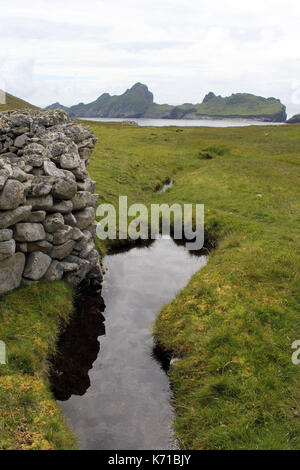 St Kilda Dorf auf der Insel hirta Schottland Stockfoto