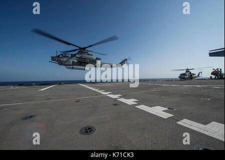 Eine AH-1 Cobra Helikopter und ein UH-1 Huey Hubschrauber Stockfoto