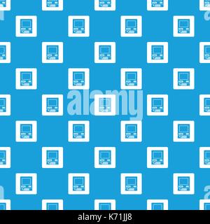 ATM Geldautomaten Muster nahtlose Blau Stock Vektor
