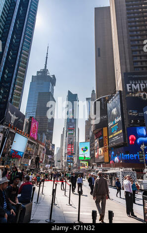 Blick auf den Times Square oder in Manhattan, New York City Stockfoto