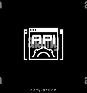 API-Symbol "Einstellungen". Flaches Design. Stock Vektor