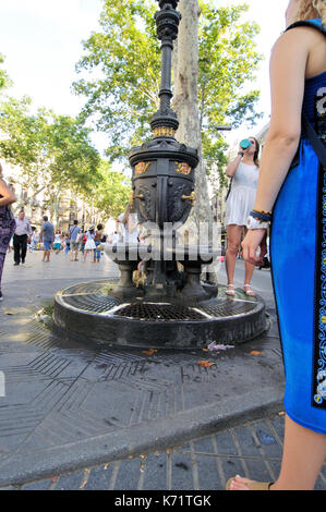 Font de Canaletes, Fuente de Canaletas, Rambla de Canaletes, Barcelona, Katalonien, Spanien Stockfoto