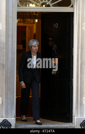 London, Großbritannien. 14 Sep, 2017. Der britische Premierminister Theresa May Credit: Dinendra Haria/Alamy leben Nachrichten Stockfoto