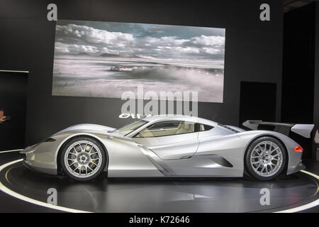 Frankfurt am Main, Deutschland. 14 Sep, 2017. aspark Eule. Impressionen von Tag 3 auf der 67. IAA in Frankfurt/Main am Dienstag, September 14th, 2017 Bild: Markus Wissmann/alamy leben Nachrichten Stockfoto