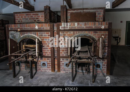 Das Krematorium des KZ Dachau Stockfoto