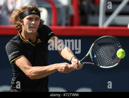 Rogers Cup 2017 - Herren Einzel Finale - Roger Federer vs. Alexander Zverev Jr. Featuring: Alexander Zverev Jr. wo: Montreal, Quebec, Kanada Wann: 13 Aug 2017 Kredit: ATP/WENN.com Stockfoto