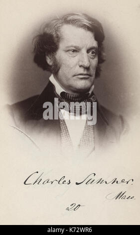 Charles Sumner, Senator aus Massachusetts, Dreißig-fünften Kongress, Brustbild, ca. 1859 Stockfoto