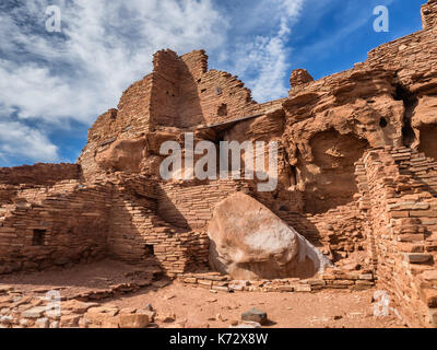 Pueblo Ruinen Wupatki National Monument, Arizona USA Stockfoto