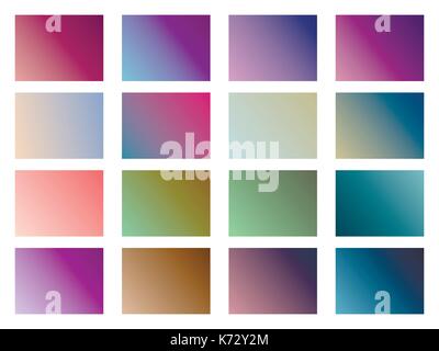 Satz von Gradient Hintergründe. Weiche Farbe. Vector Illustration Stock Vektor