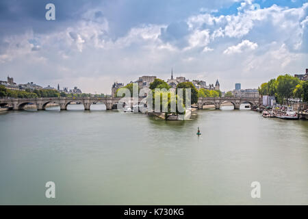 Ile de la Cite von der Pont des Arts in Paris, Frankreich Stockfoto