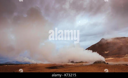 Fumarole Feld in Namafjall Island Stockfoto