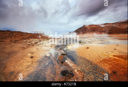 Fumarole Feld in Namafjall Island Stockfoto