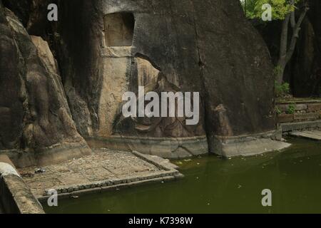 Issurumuniya Tempel in Anuradhapura in Sri Lanka Asien, Buddha Stockfoto