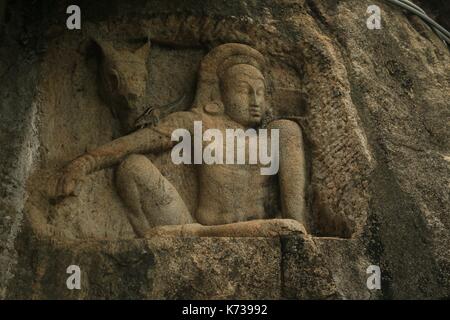 Issurumuniya Tempel in Anuradhapura in Sri Lanka Asien, Buddha Stockfoto