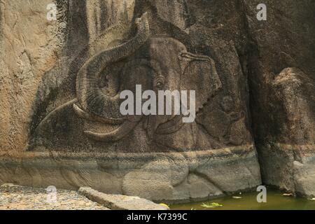 Issurumuniya Tempel in Anuradhapura in Sri Lanka Asien, Buddha Stockfoto