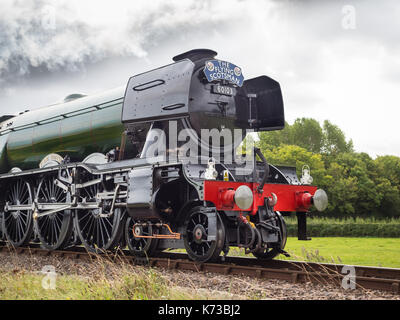 Der Flying Scotsman Dampflokomotive 60103 Blue Anchor, Somerset, England, UK. Stockfoto
