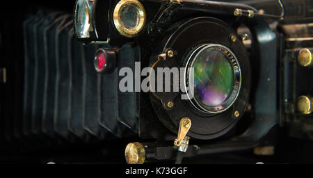 ROSTOV, Russland, 19. April 2017. Die alte sowjetische Kamera. Die Kamera des 1920-1930 lösen. Hersteller der UDSSR Stockfoto