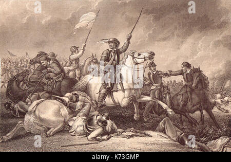 Verwundet Cromwell in der Schlacht von Marston Moor, 1644 Stockfoto