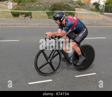 Tour durch Großbritannien Radrennen 2017 Stufe 5 Clacton-on-Sea Stockfoto