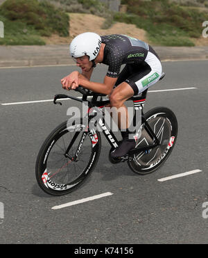 Jacob Scott, Anpost Chainrection, Tour durch Großbritannien Radrennen 2017 Stufe 5, individuelle zeitfahren, Clacton-on-Sea. Stockfoto