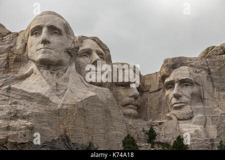 Mount Rushmore - der US-Präsident stellt in Fels gehauen. Stockfoto