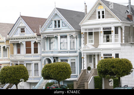 Painted Ladies (viktorianischen Reihenhäuser in San Francisco, CA) Stockfoto