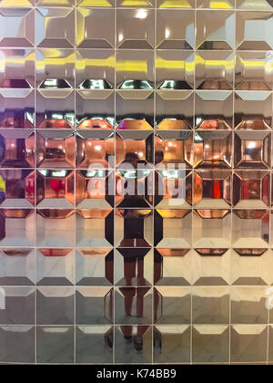 Glas Hintergrund in der Shopping Mall Stockfoto