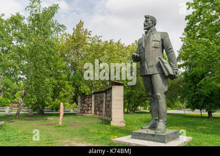 Statuen der sowjetischen Führer im Muzeon Park der Künste, der früher den Park der gefallenen Helden oder gefallene Monument Park in Moskau aufgerufen Stockfoto