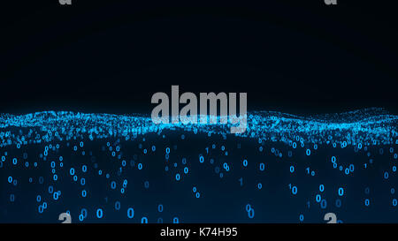 Zusammenfassung Hintergrund mit digitalen Zahlen wave Stockfoto