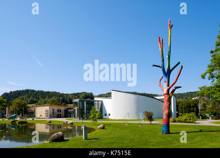 Air Gelände des Glasmuseum Frauenau Frauenau, Bayerischer Wald, Niederbayern, Bayern, Deutschland öffnen Stockfoto