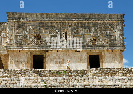 Governor's Palace, Mayan Site, Uxmal, Yucatán, Mexiko Stockfoto