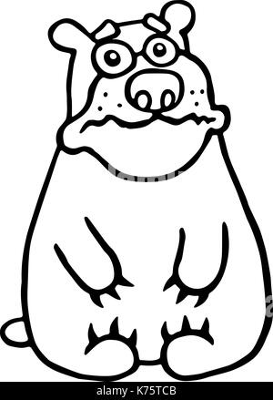 Süße traurige tragen. Vector Illustration. lustige Cartoon Tier Charakter. Stock Vektor