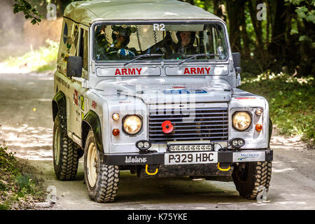 1994 Land Rover Wolf XD Streitkräfte Rally Team am 2017 Goodwwod Festival der Geschwindigkeit, Sussex, UK. Stockfoto